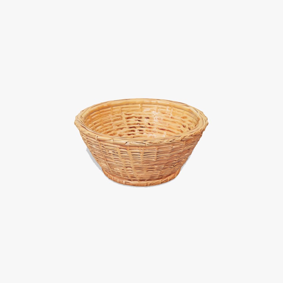 Handwoven Wicker Basket Natural Hue model pack
